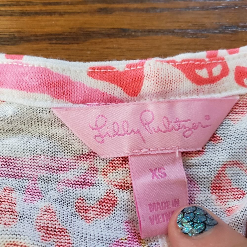 Lilly Pulitzer duval notch neckline linen top XS - Picture 3 of 6